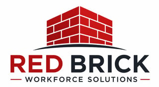 Red Brick Workforce Solutions logo featuring a brick wall icon above text