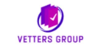 Vetters Group logo with purple circle containing white checkmark and text below